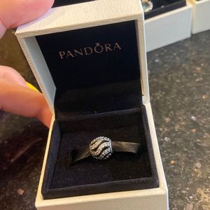 Pandora Silver Charm with sparkling accents